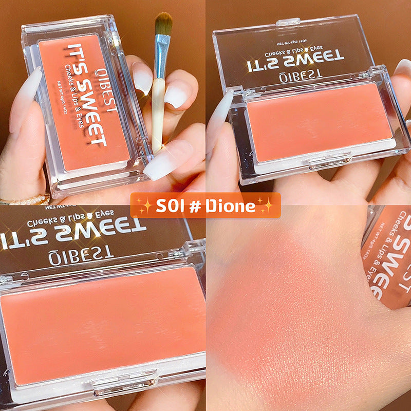 Lipstick Eye Shadow Blush 3 In 1 Repair Volume Without Dizzy Makeup Natural Color Monochromatic Rouge Cream Eye Shadow Cream