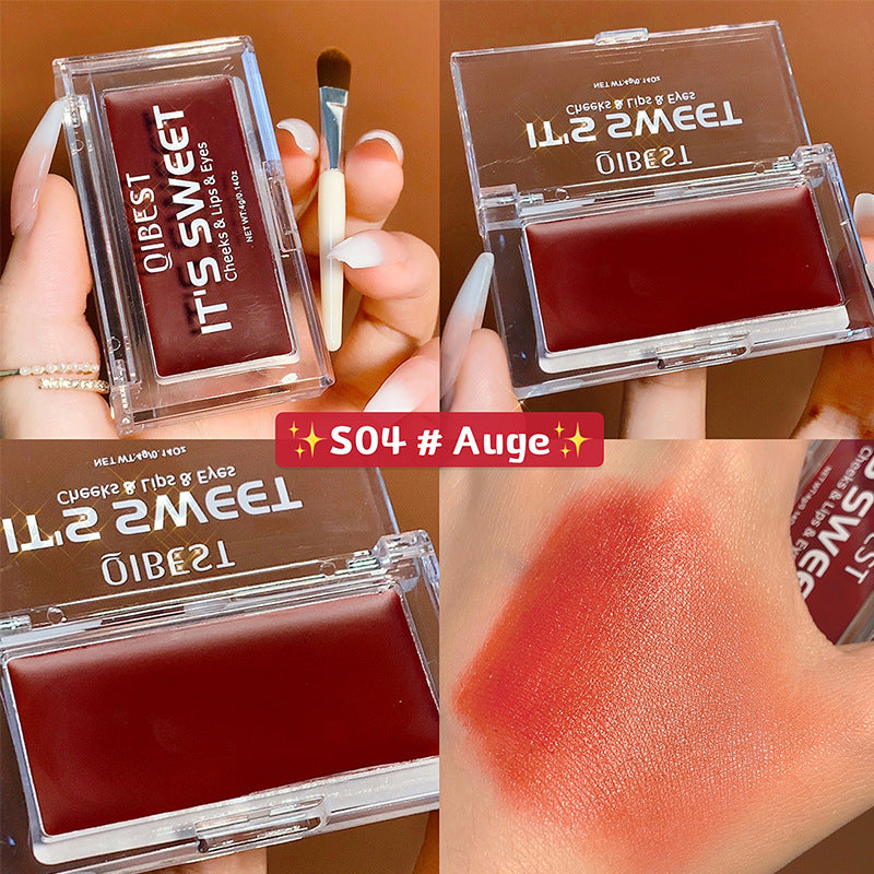 Lipstick Eye Shadow Blush 3 In 1 Repair Volume Without Dizzy Makeup Natural Color Monochromatic Rouge Cream Eye Shadow Cream
