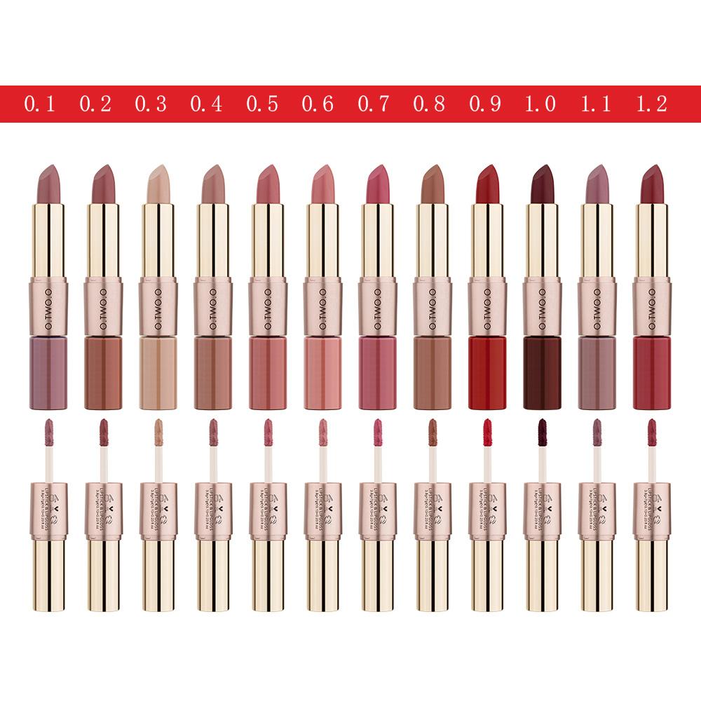 Lipstick & Gloss – 2-in-1 Matte Waterproof, Long-Lasting & Vibrant Colors