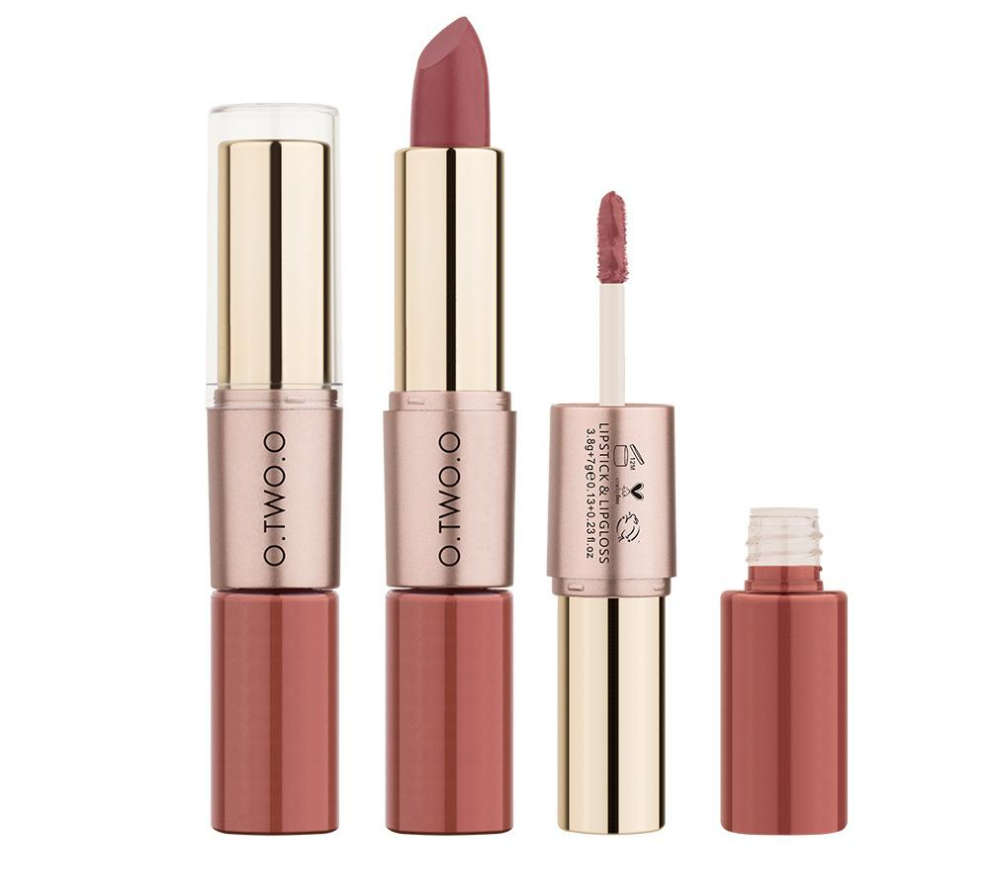 Lipstick & Gloss – 2-in-1 Matte Waterproof, Long-Lasting & Vibrant Colors