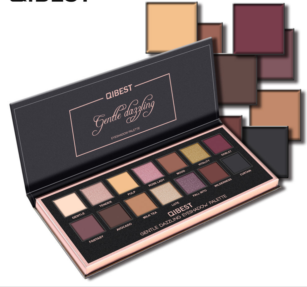 Palette de fards à paupières de luxe – Nuances veloutées mates et brillantes riches pour un look sophistiqué et radieux ! 14 couleurs !