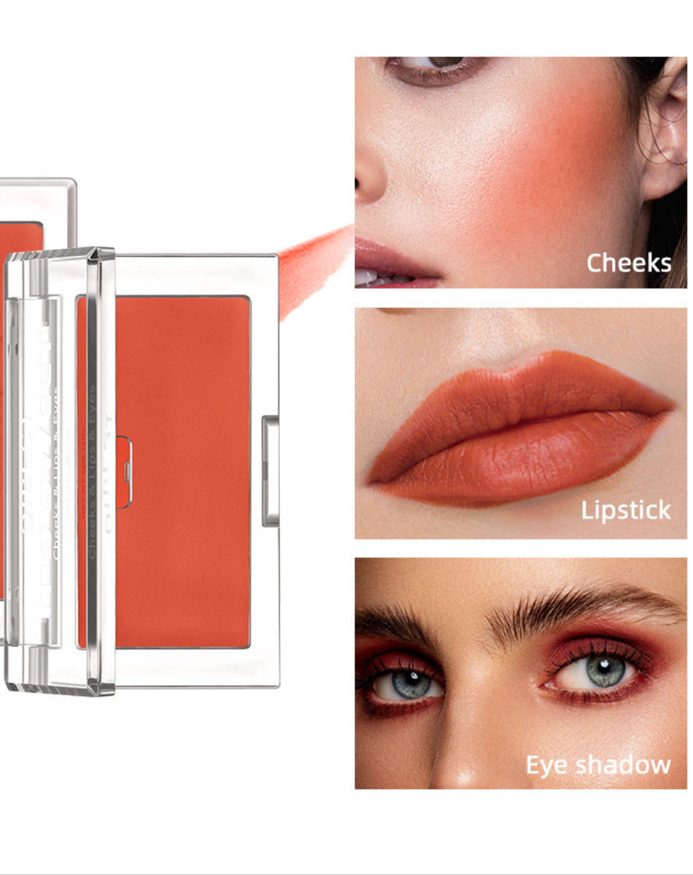 Lipstick Eye Shadow Blush 3 In 1 Repair Volume Without Dizzy Makeup Natural Color Monochromatic Rouge Cream Eye Shadow Cream