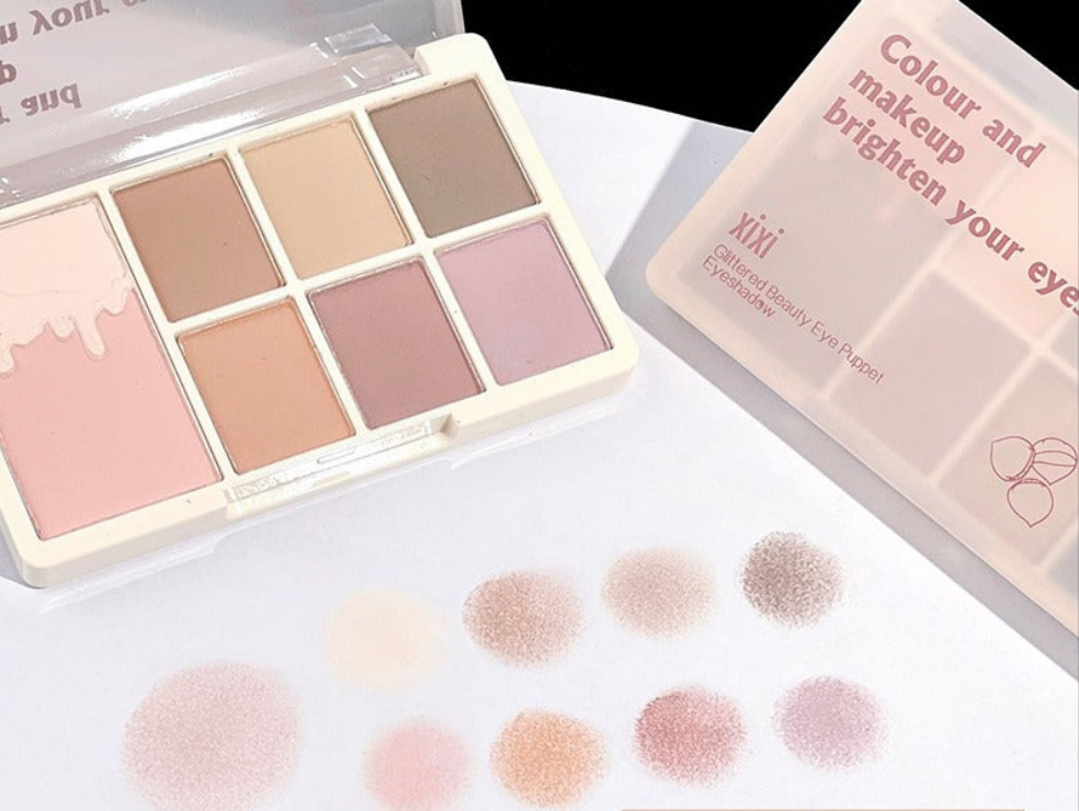 7-Color Red Wine Eyeshadow Palette – Long-Lasting Glitter & Pearly Shades for Stunning Women's Eye Makeup!