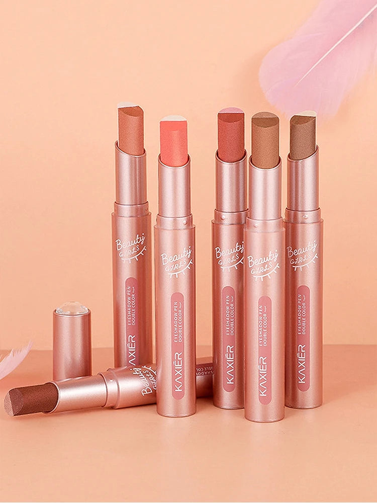 Dual-Tone Gradient Eyeshadow Pen – Waterproof, No-Smudge, Pearlescent Glow | Effortless Glam in a Swipe!
