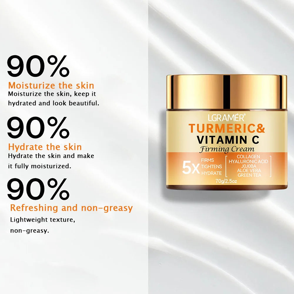 Turmeric and Vitamin C Face Cream – Hydration, Firmness & Radiance