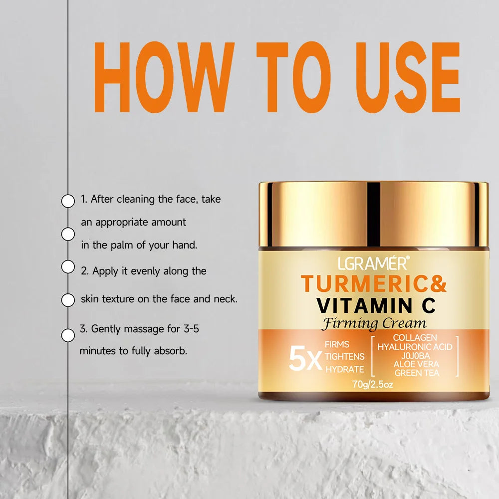 Turmeric and Vitamin C Face Cream – Hydration, Firmness & Radiance