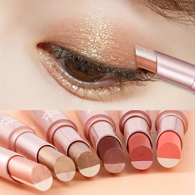 Dual-Tone Gradient Eyeshadow Pen – Waterproof, No-Smudge, Pearlescent Glow | Effortless Glam in a Swipe!
