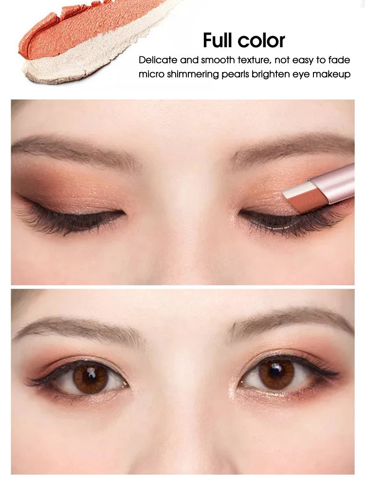 Dual-Tone Gradient Eyeshadow Pen – Waterproof, No-Smudge, Pearlescent Glow | Effortless Glam in a Swipe!