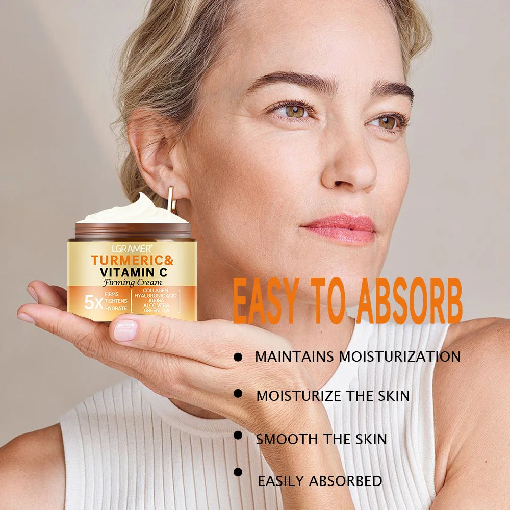 Turmeric and Vitamin C Face Cream – Hydration, Firmness & Radiance