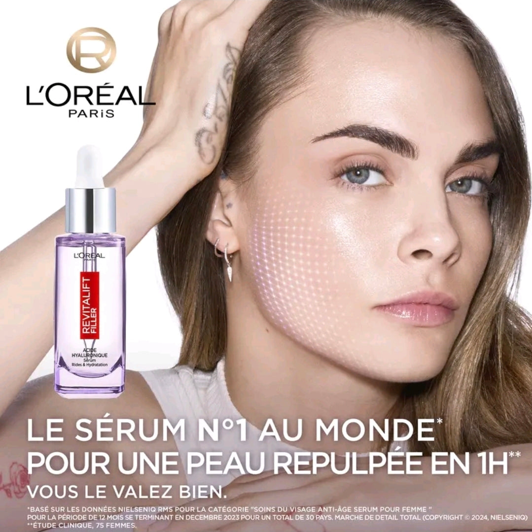 Revitalift Filler Routine - Cream, Face Serum & Eye Serum with Hyaluronic Acid