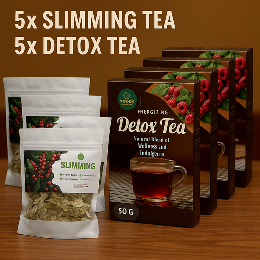 Coffret Thé Minceur et Détox – 5x Thé Minceur + 5x Thé Détox | Cure Bien-Être Complète de 6 Mois