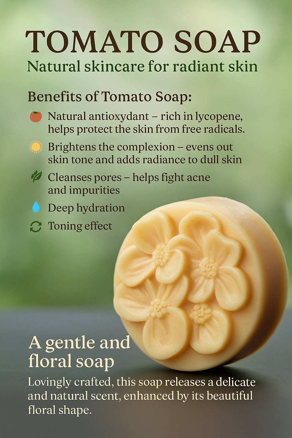 Savon à la tomate | Antioxydant naturel