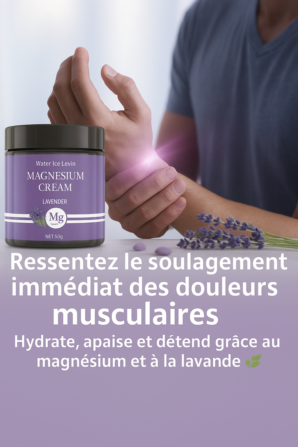 Magnesium Muscular Cream - Natural Hydration & Lavender Relaxation